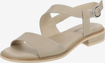 Nero Giardini Sandalen met riem in Beige: voorkant