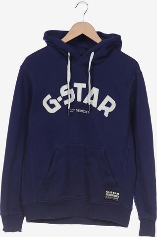 G-Star RAW Sweatshirt & Zip-Up Hoodie in M in Blue: front