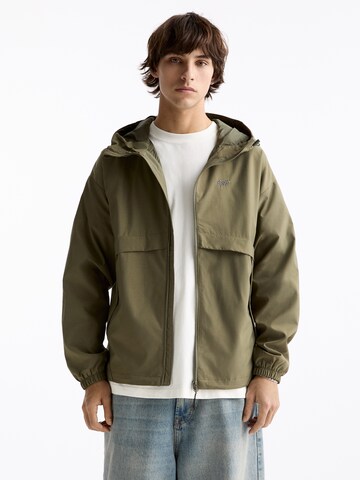 Pull&Bear Between-Season Jacket in Green: front