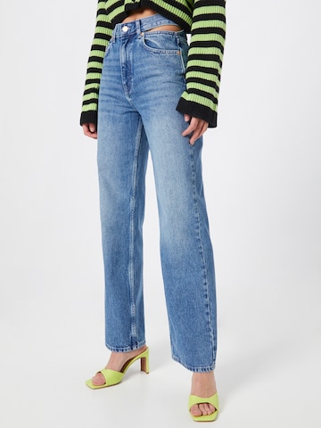 Wide Leg Jean 'CAMILLE' NEON & NYLON en bleu : devant