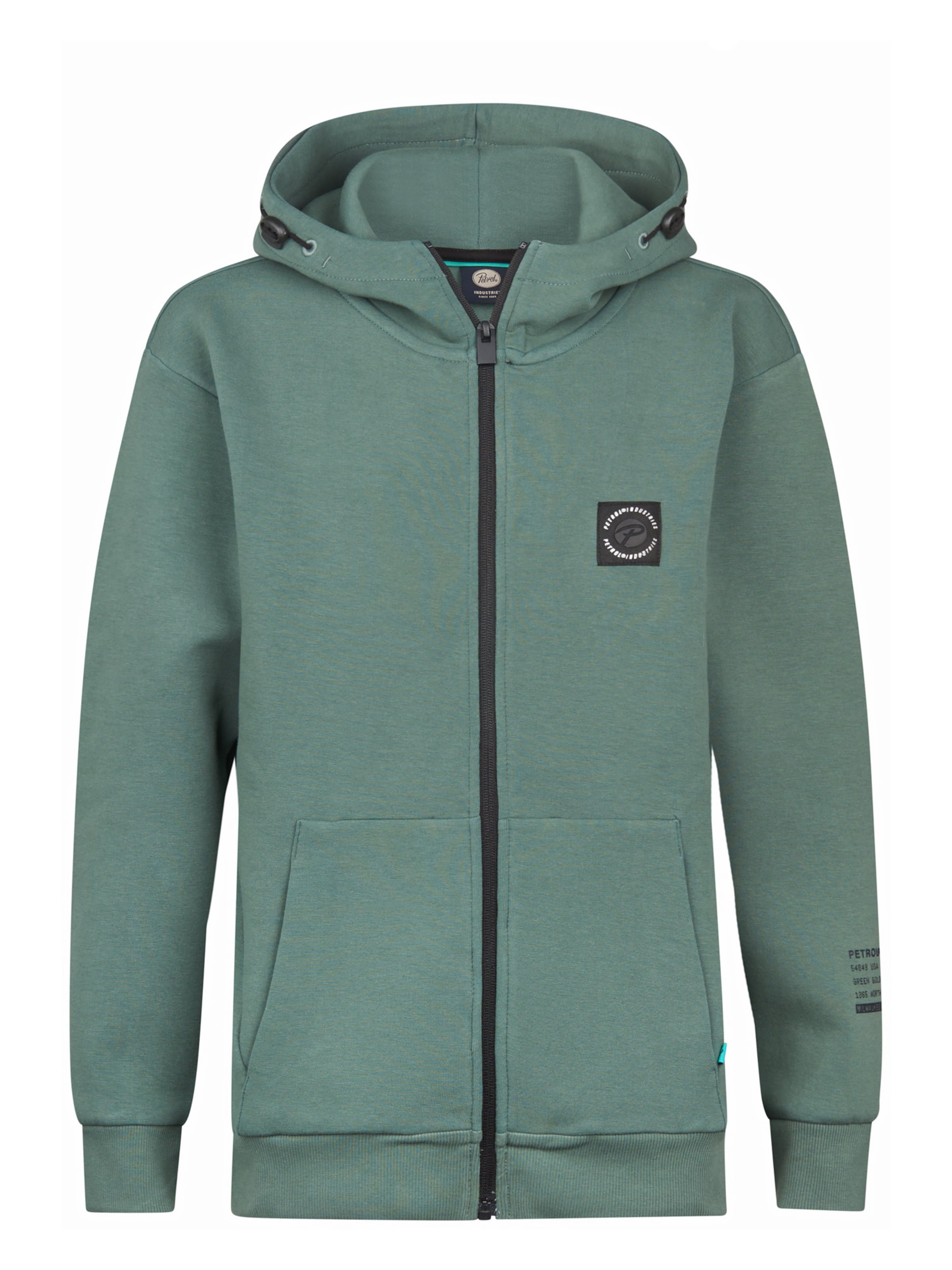 Petrol Industries Sweatvest 'Siskiyou' in Groen: voorkant