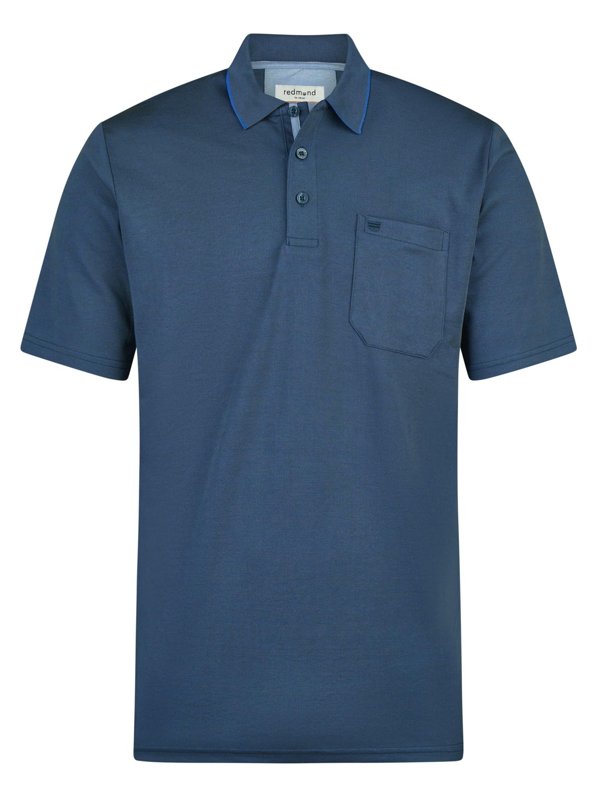 redmond Shirt 'Basic'‌‌‌‌‌‌ in Blau: Vorderseite