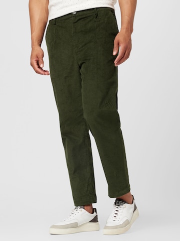 ABOUT YOU Loosefit Chino kalhoty 'Danny' – zelená: přední strana
