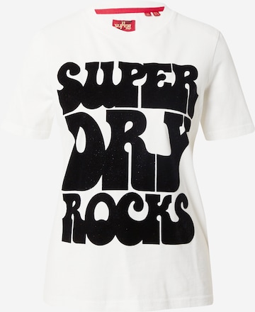 T-shirt Superdry en beige : devant