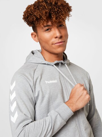 Hummel Athletic Zip-Up Hoodie in Grey