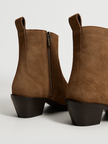 MANGO Ankle Boots 'FAR1' in Brown