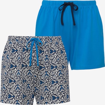 Ulla Popken Pyjamabroek in Blauw: voorkant