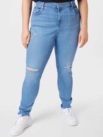 Levi's® Plus Skinny Jeans '721 PL Hi Rise Skinny' i blå: forside