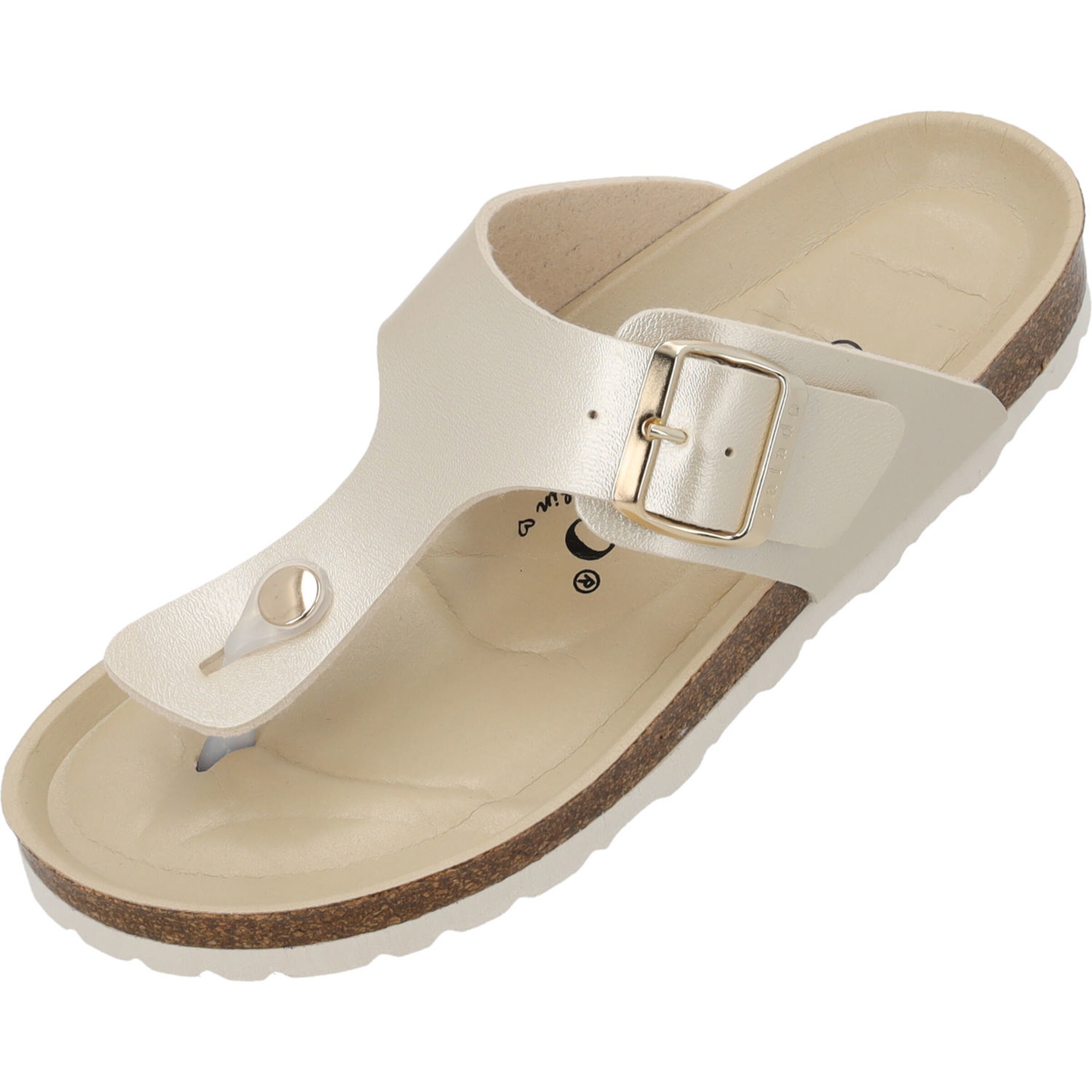 Palado T-bar sandals 'Kos BEGS' in Gold: front