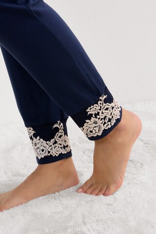 INTIMISSIMI Pyjamahose 'Pretty Flowers' in Blau