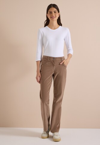 CECIL Slim fit Pants in Brown: front
