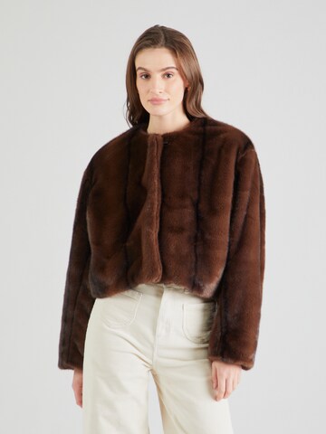 Veste mi-saison Monki en marron : devant