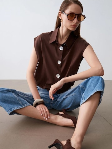 Camicia da donna di Dilvin in marrone