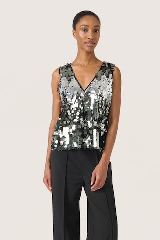 SOAKED IN LUXURY - Top 'Dine' em prata: frente