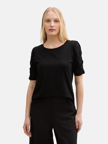 T-shirt TOM TAILOR en noir : devant