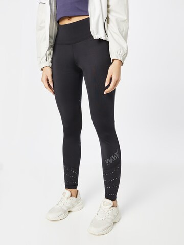 HKMX Skinny Workout Pants 'Run Baby Run' in Black: front