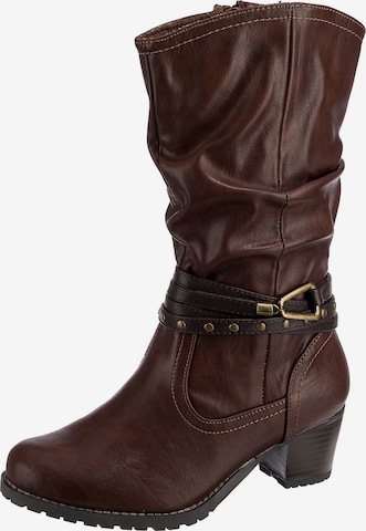 JANE KLAIN Boots in Brown: front