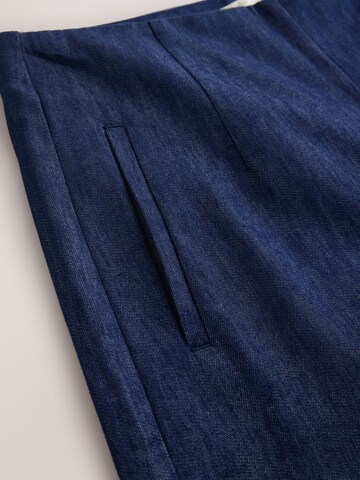 Next Wide Leg Bukser med fals i blå