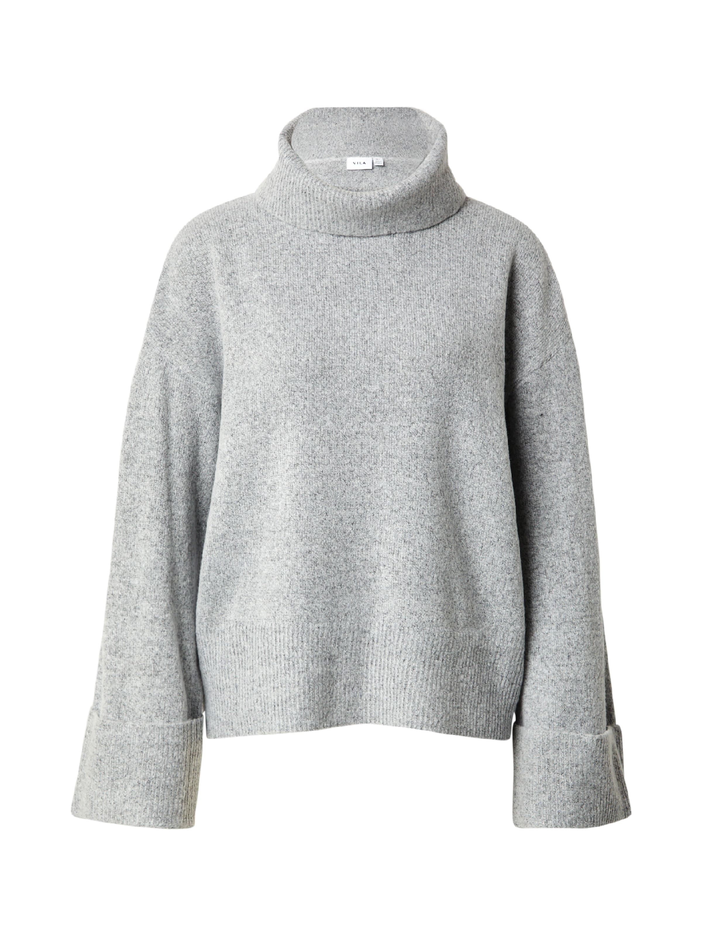 VILA Sweater &#x27;VIROLFIE&#x27; in Grey: front