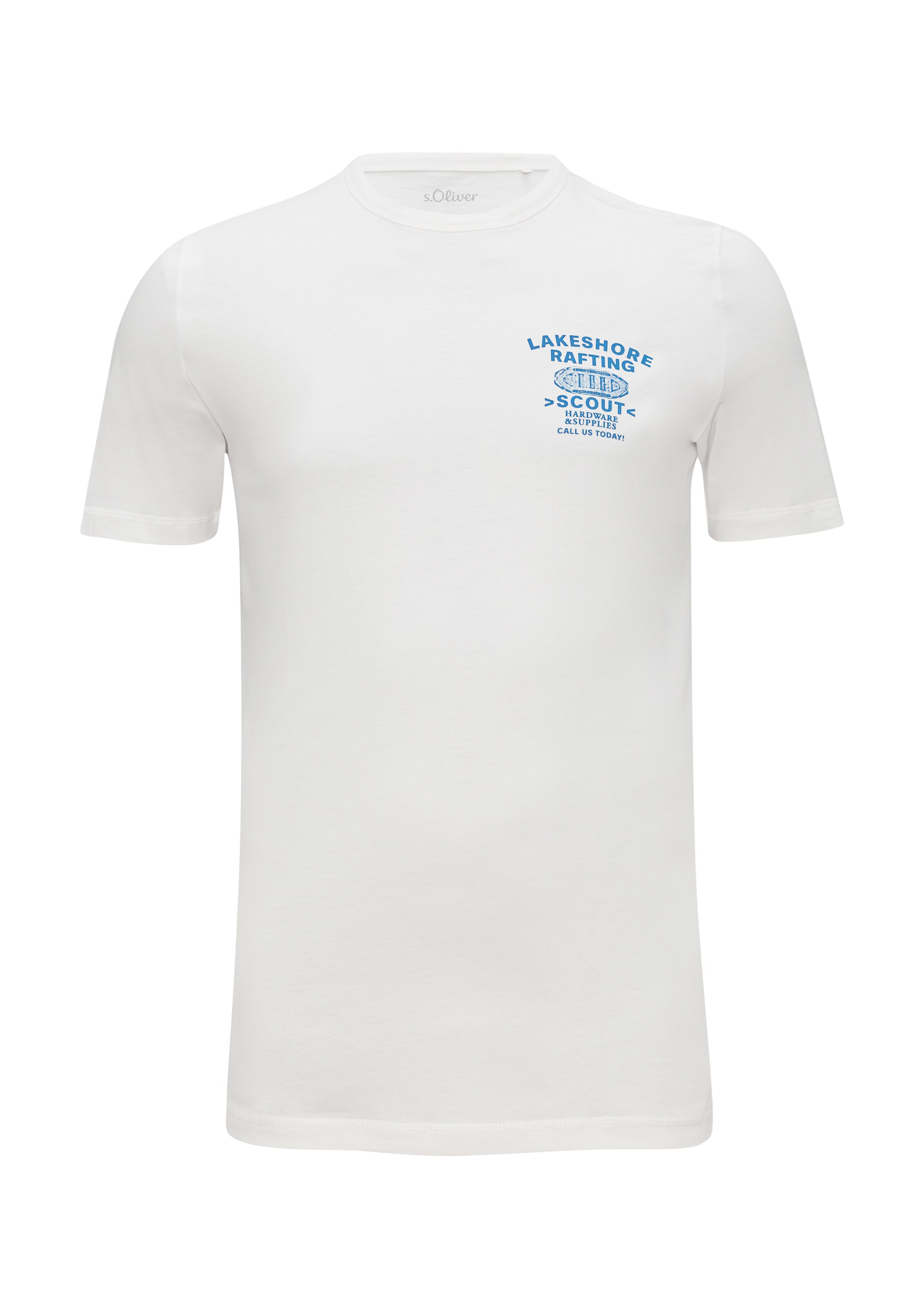 s.Oliver Men Tall Sizes Shirt in White: front