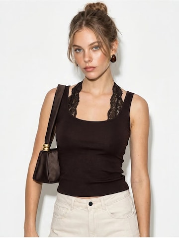 Haut 'Tanktops & Camis' Bianco Lucci en marron : devant