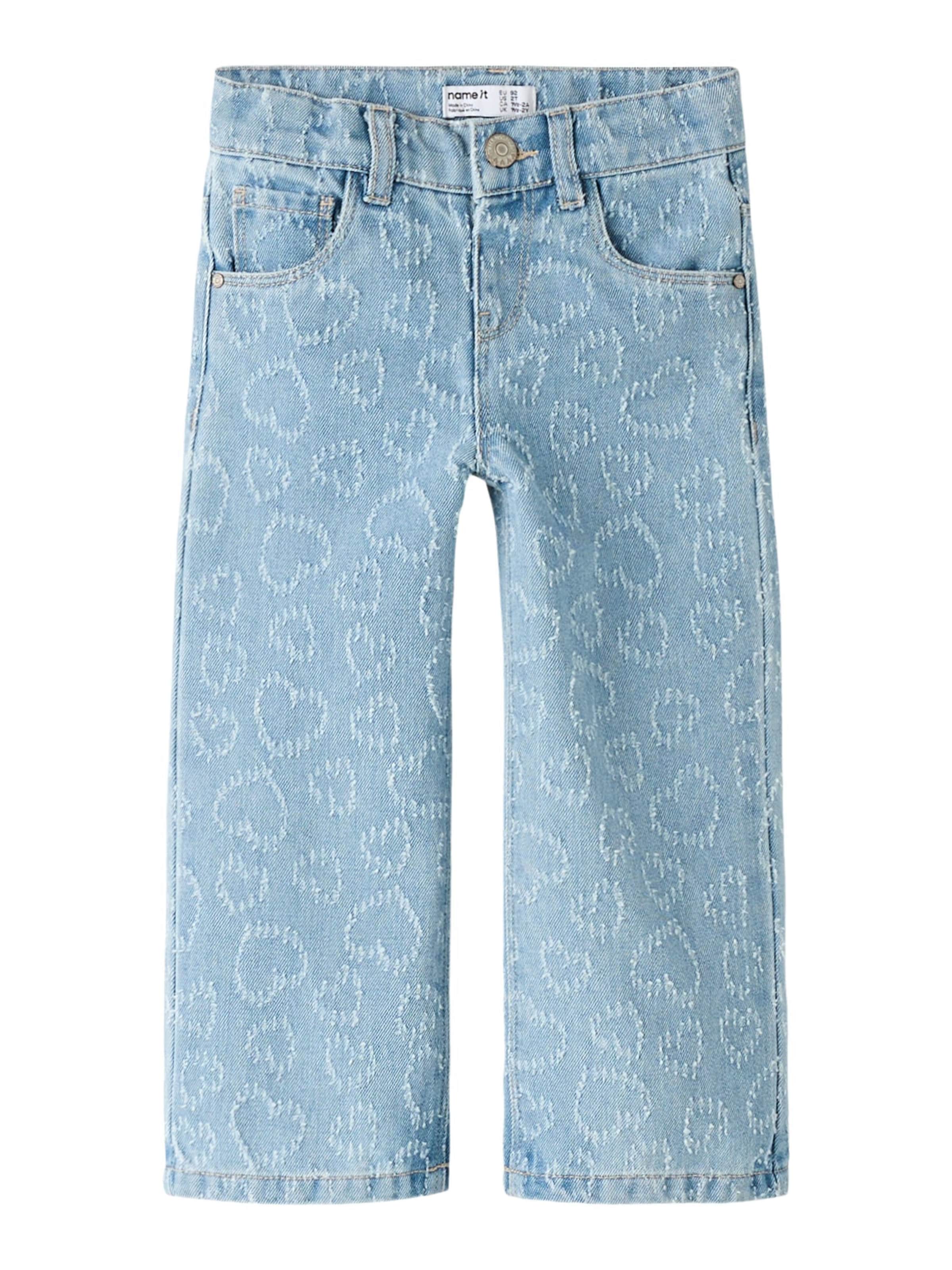 NAME IT Wide leg Jeans in Blauw: voorkant