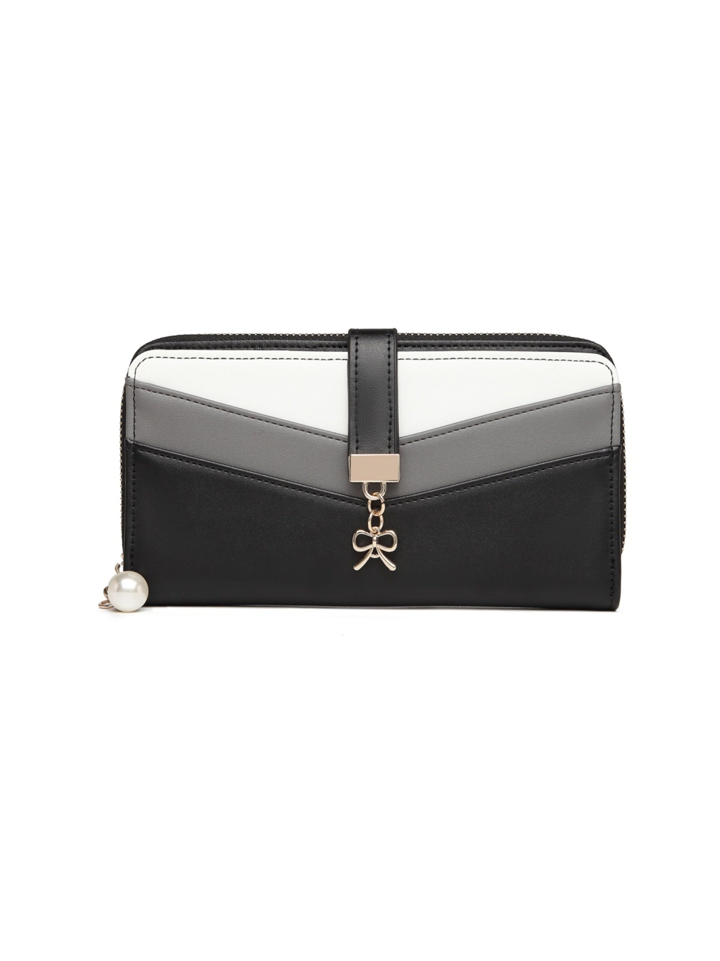 Miss Lulu Wallet in Black: front