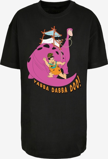 F4NT4STIC T-shirt oversize 'Yabba Dabba Doo' en orange / rose / noir / blanc, Vue avec produit