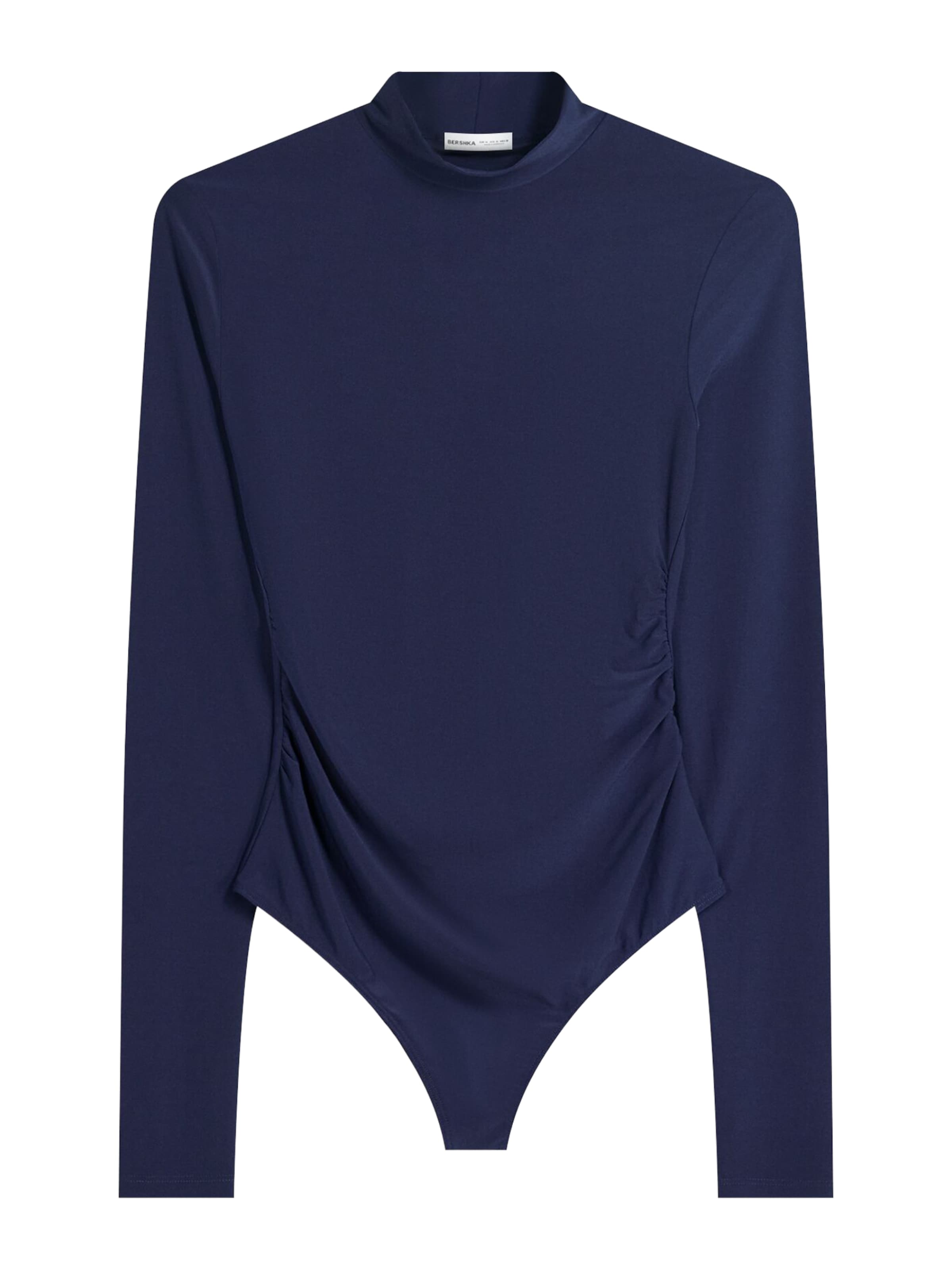 Bershka Блуза боди в синьо: отпред