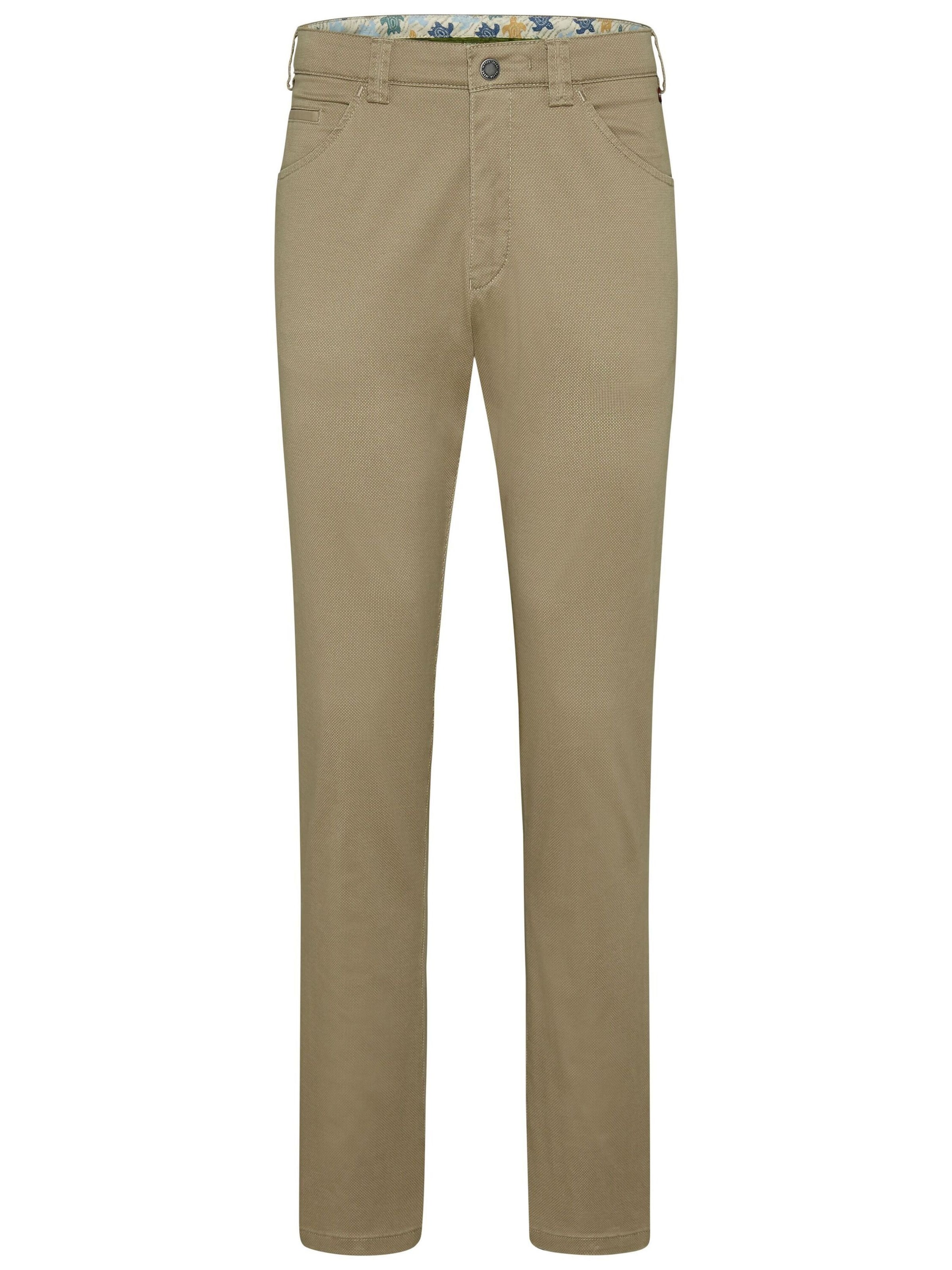 MEYER Regular Chino 'Dublin' in Bruin: voorkant