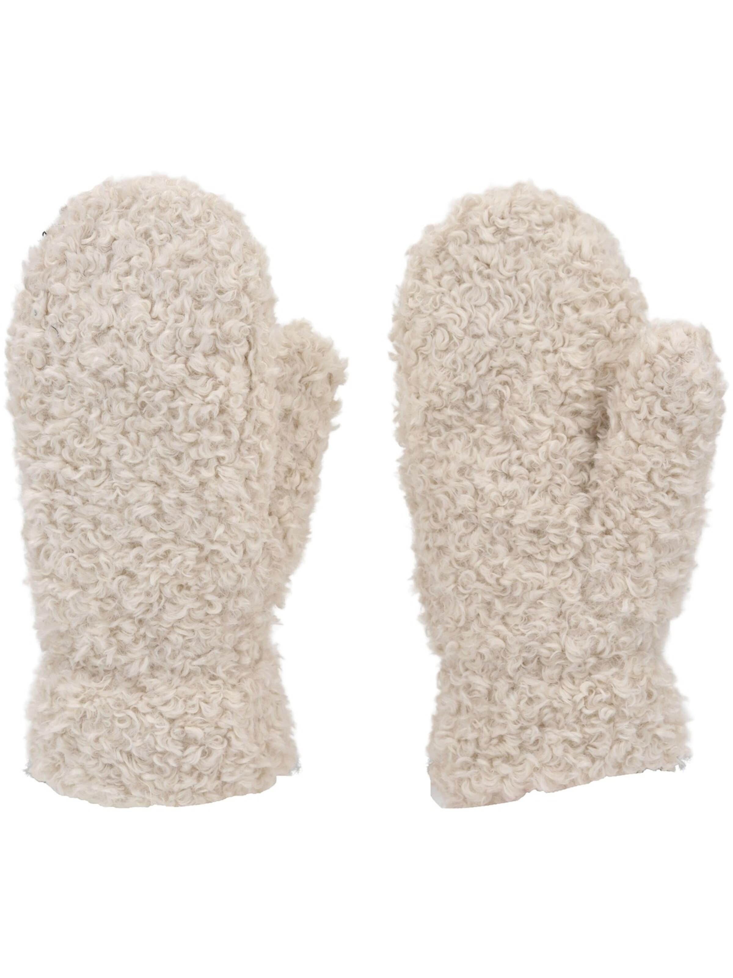 styleBREAKER Fäustlinge 'Teddy Fäustlinge mit Fleece Futter'‌‌‌‌‌‌‌‌‌ in Beige: Vorderseite