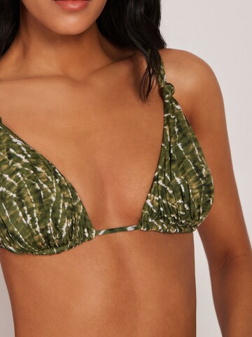 CALZEDONIA Triangel Bikinitop 'Natural Tie-Dye' in Grün