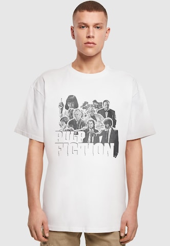 Merchcode Shirt 'Pulp Fiction - Cast Graphic' in White: front