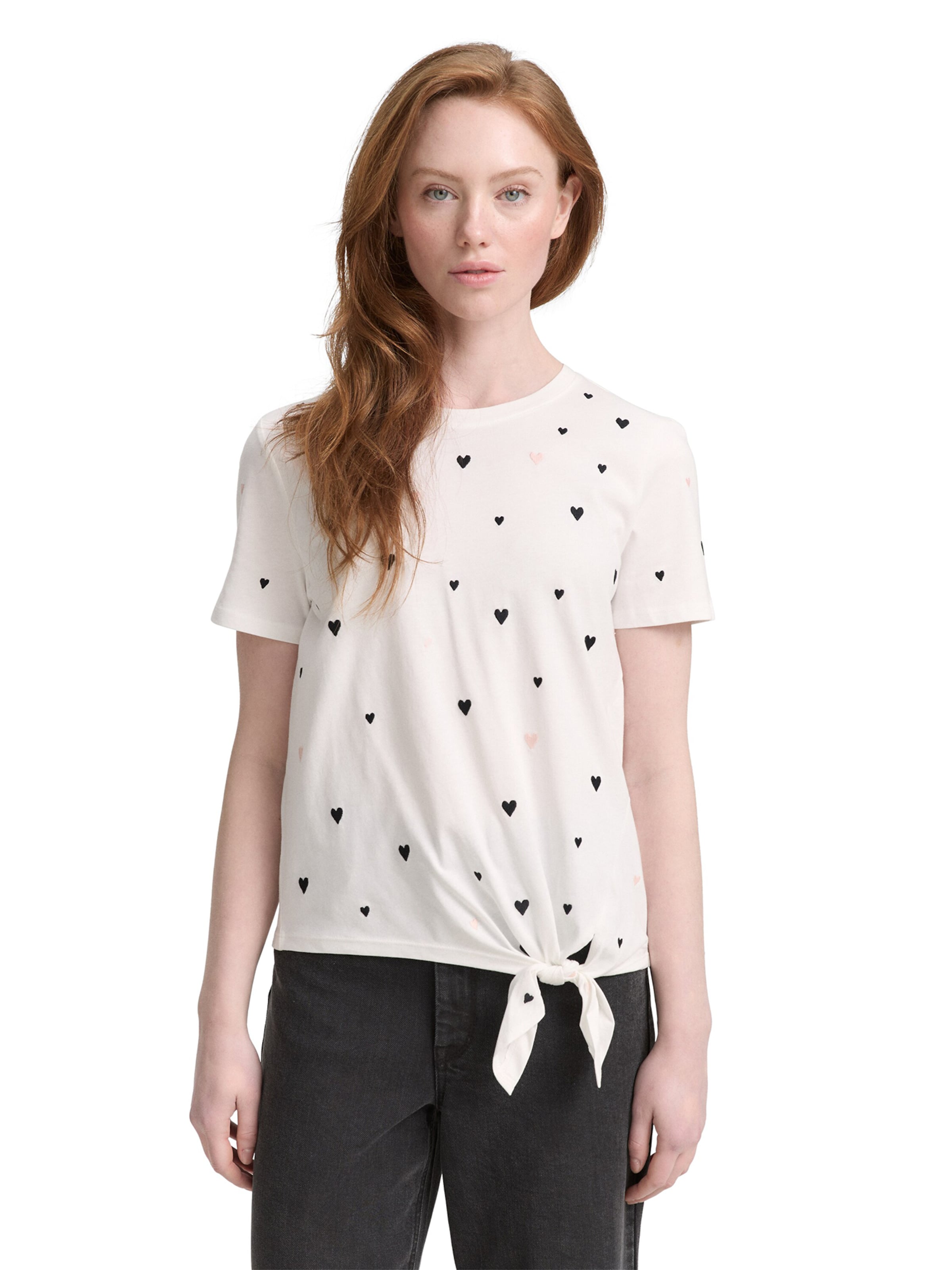 T-shirt TOM TAILOR en blanc : devant