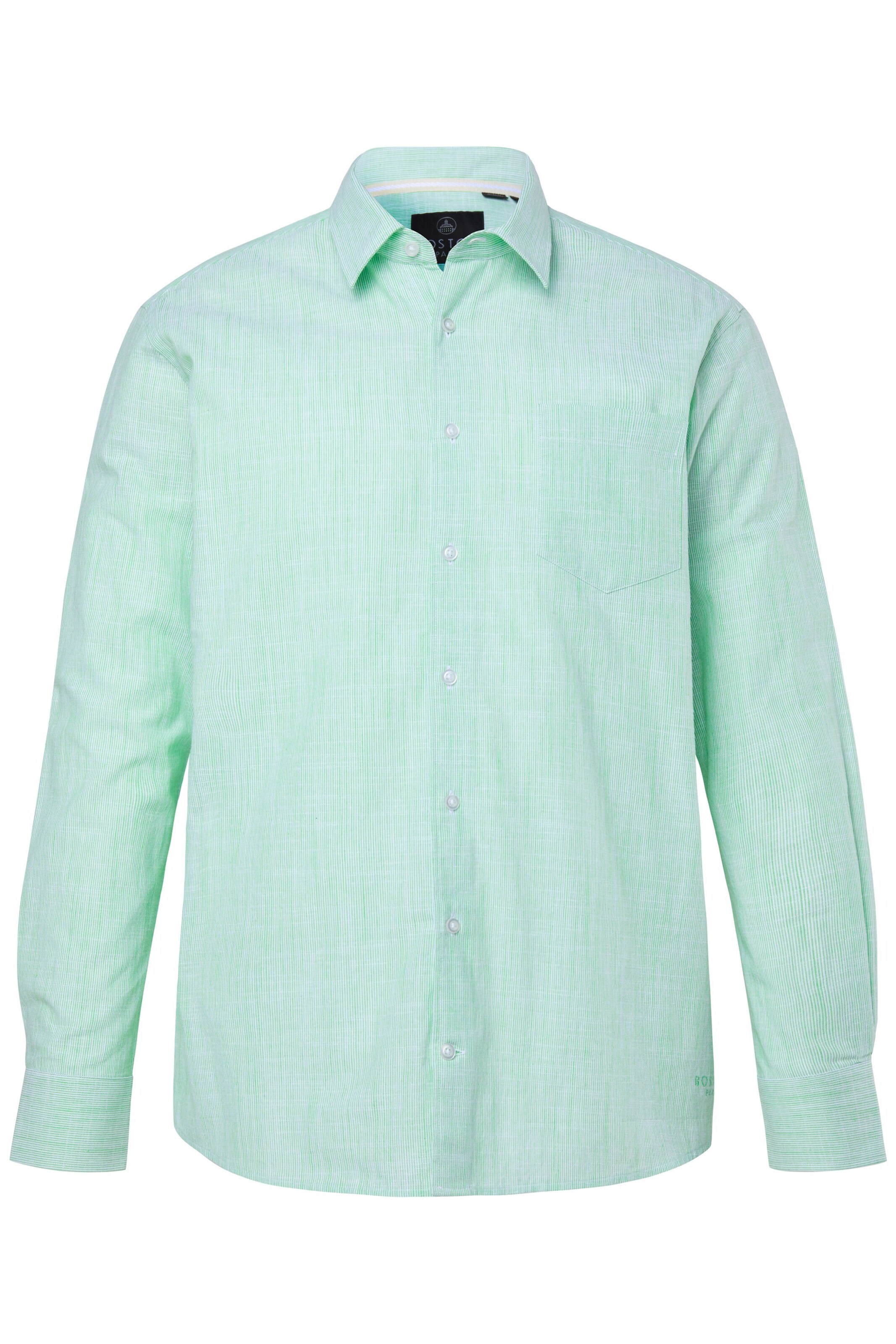 Boston Park Comfort fit Overhemd in Groen: voorkant