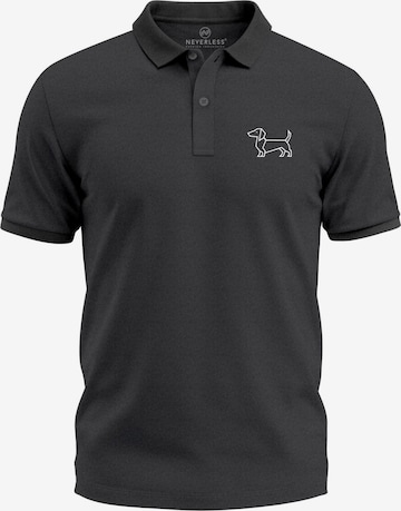 Neverless Shirt 'Dackel Polygon' in Grau: Vorderseite