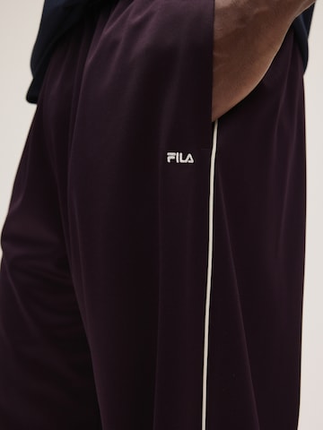 FILA Loosefit Broek 'LAVIS relaxed straight piping track pants' in Bruin