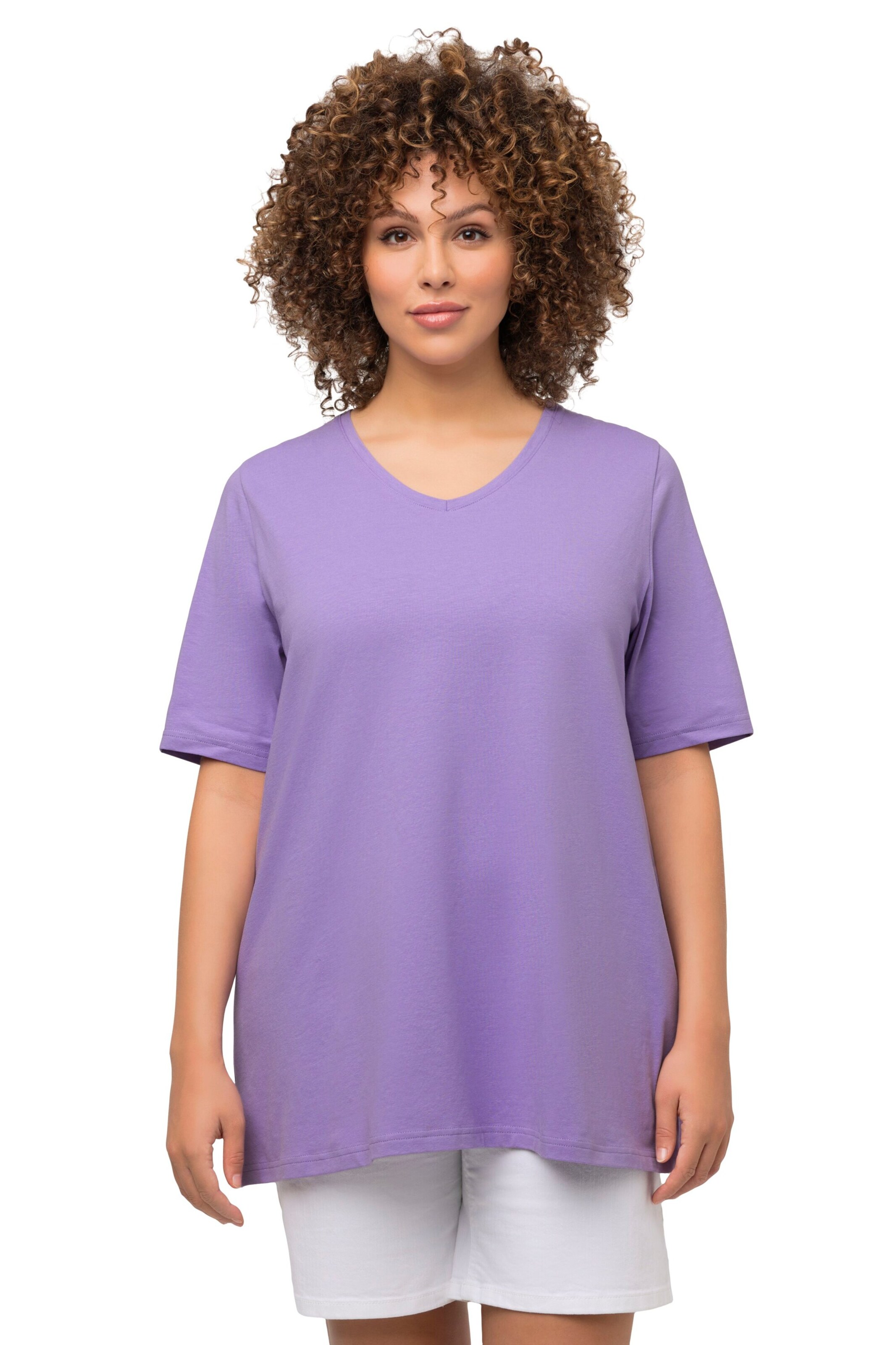 Ulla Popken Shirt in Lila: voorkant