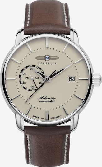 Zeppelin Analoog horloge 'Atlantic' in de kleur Bruin / Zilver, Productweergave