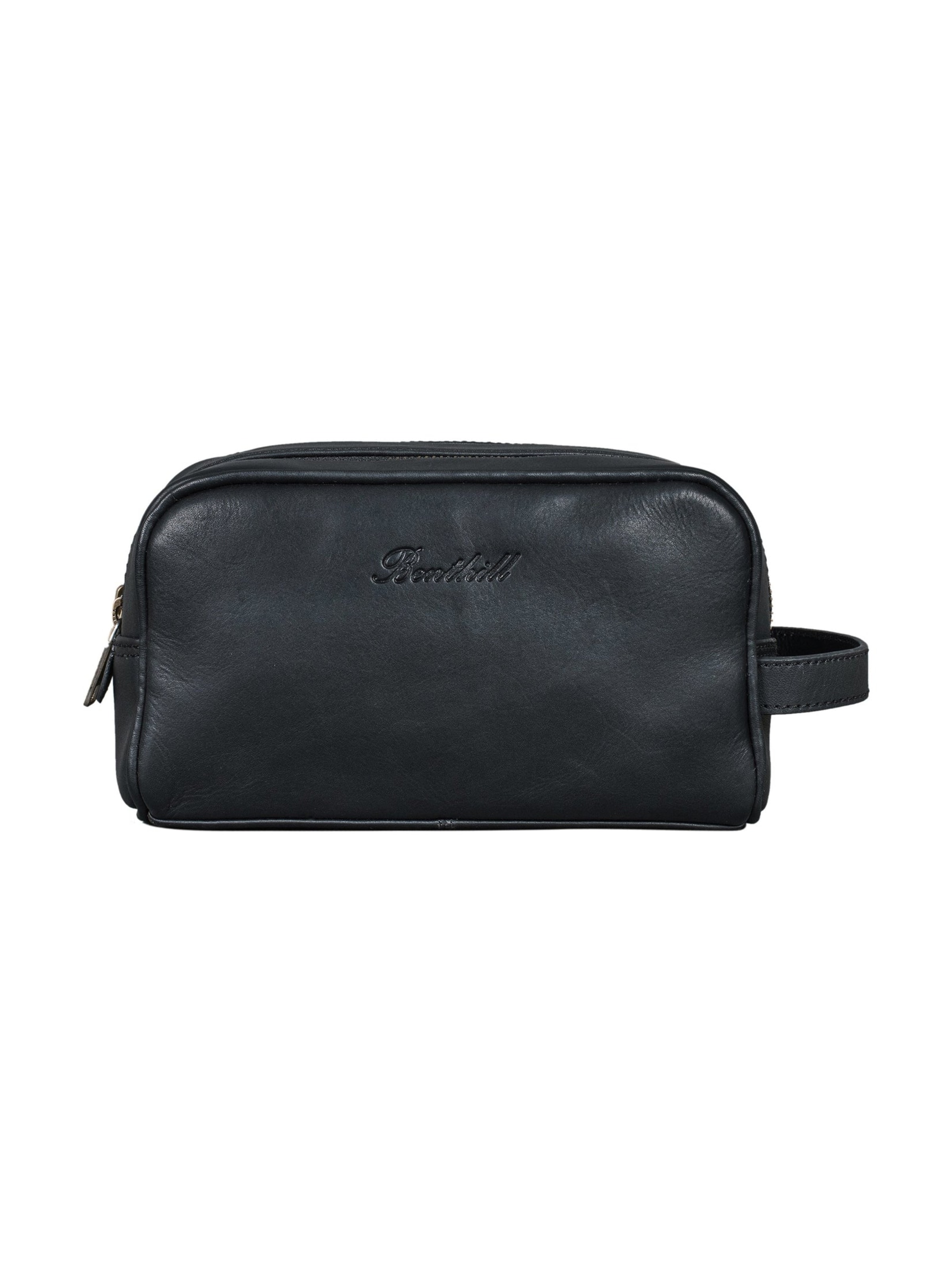 Benthill Toiletry Bag in Black: front
