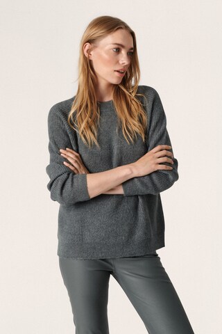 SOAKED IN LUXURY Pullover 'Tuesday' in Blau: predná strana