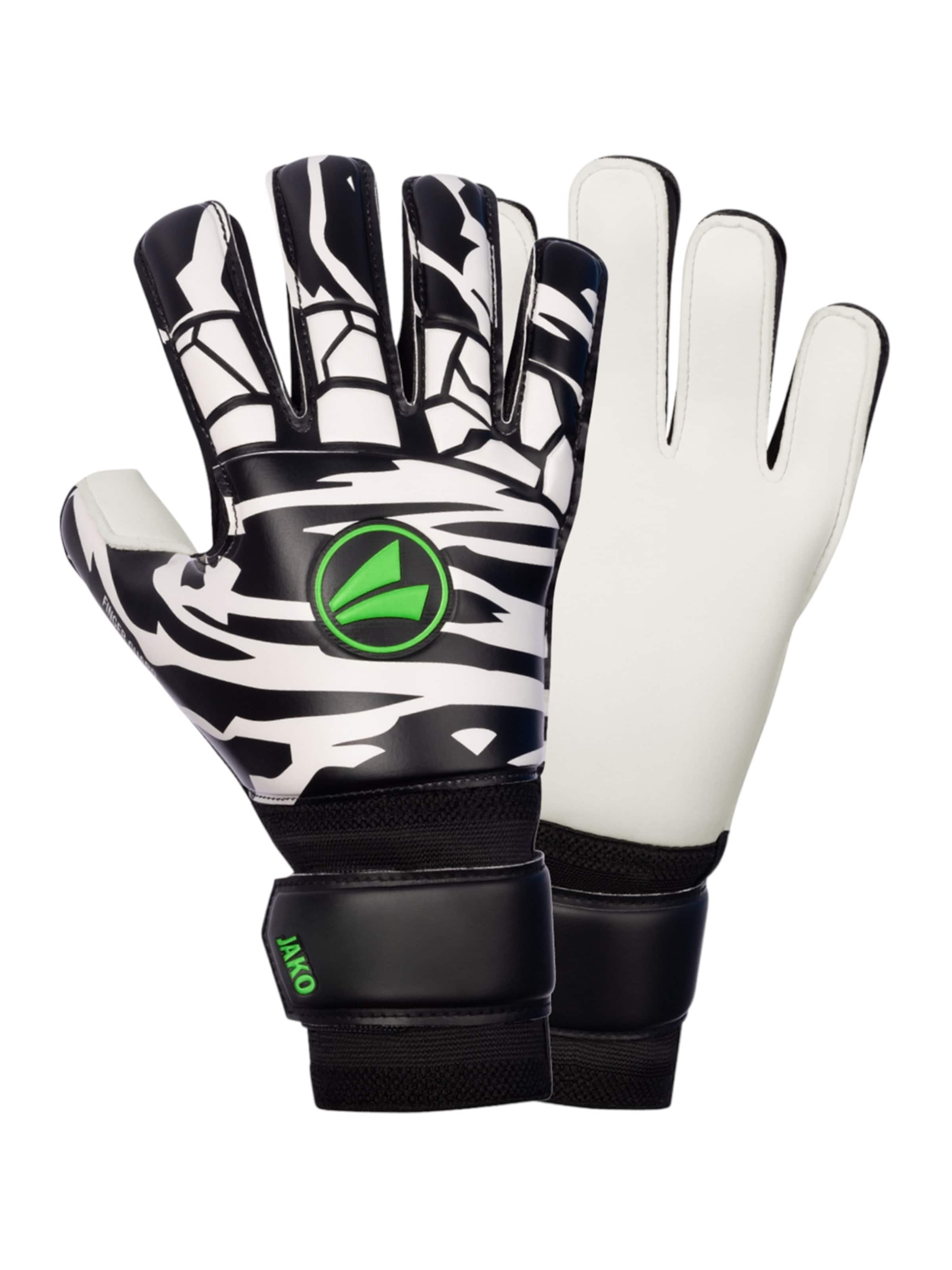 JAKO Sporthandschuhe in grün / schwarz / weiß, Produktansicht