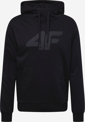 4F - Camiseta deportiva en negro: frente