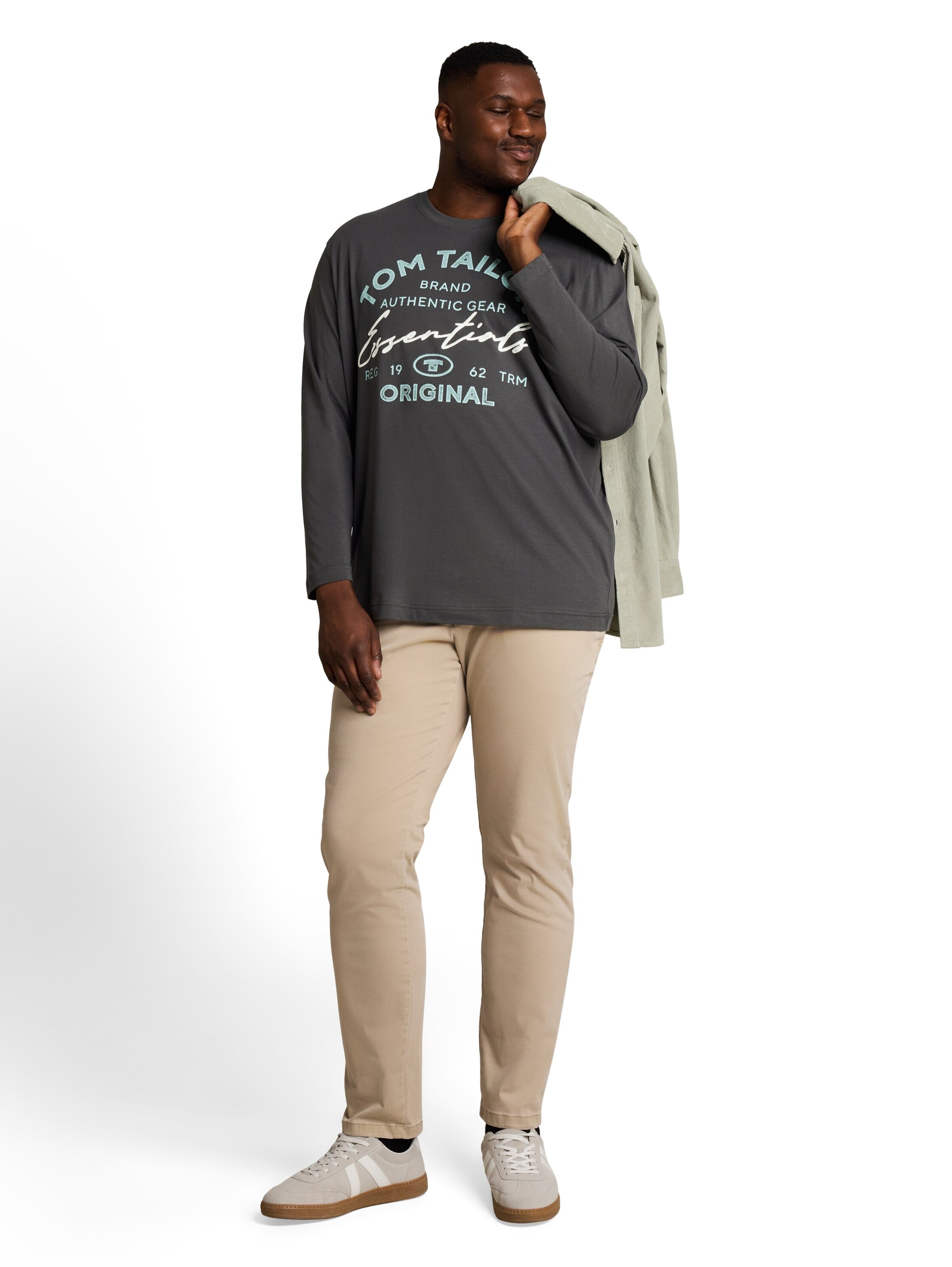 TOM TAILOR Men + Shirt in Grau