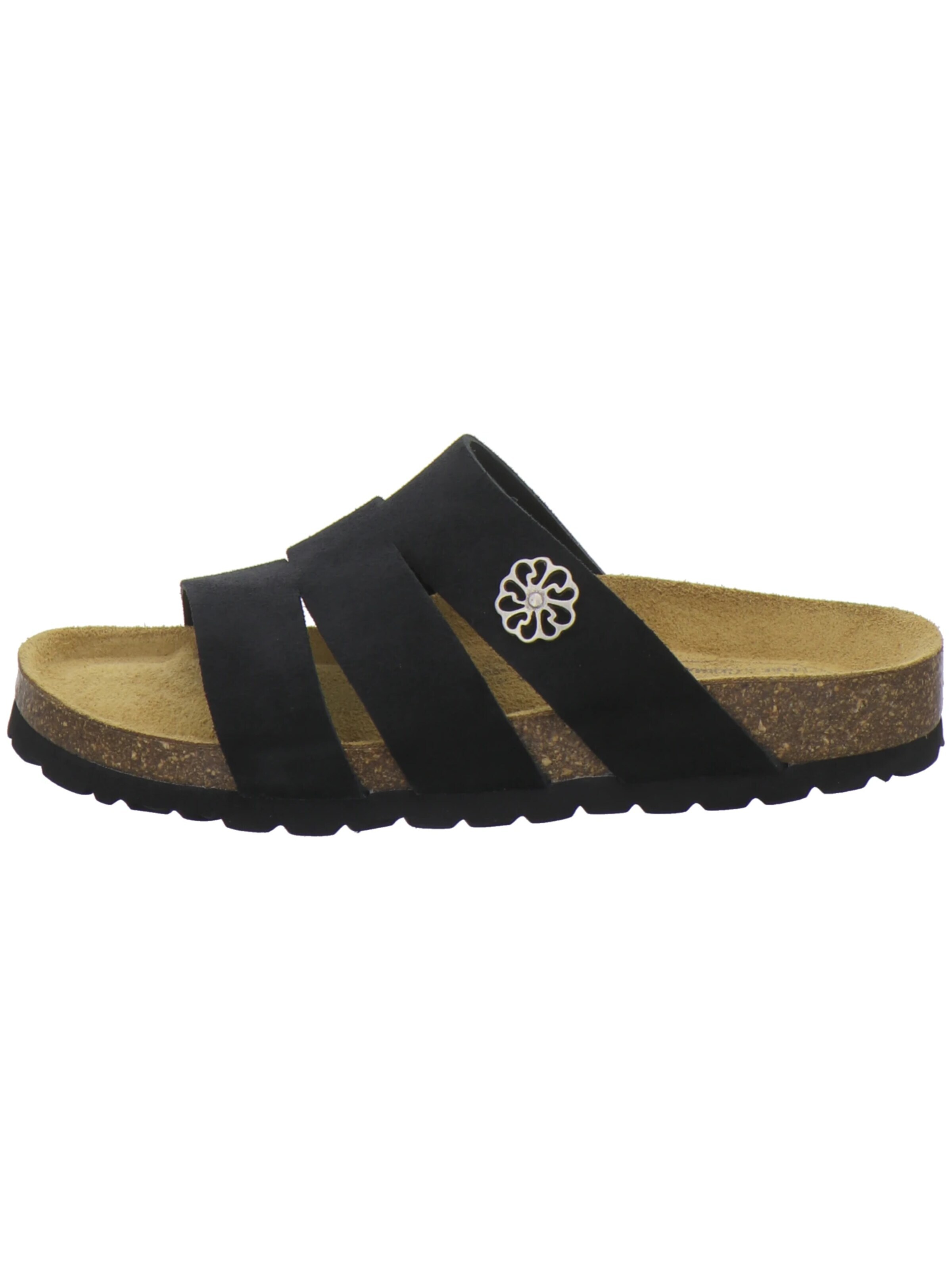 Zoccoletto 'Pantoletten Damen schwarz Veloursleder' di AFS-Schuhe in nero