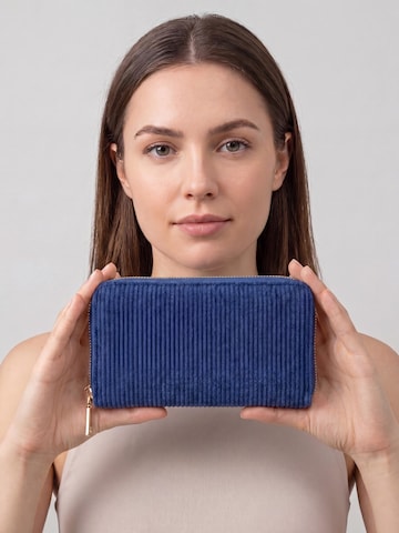 MILLYMILK® Wallet 'FONDO LARGE' in Blue: front