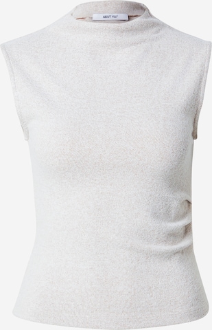 smėlio ABOUT YOU Megzta palaidinė be rankovių 'Chadia': priekis