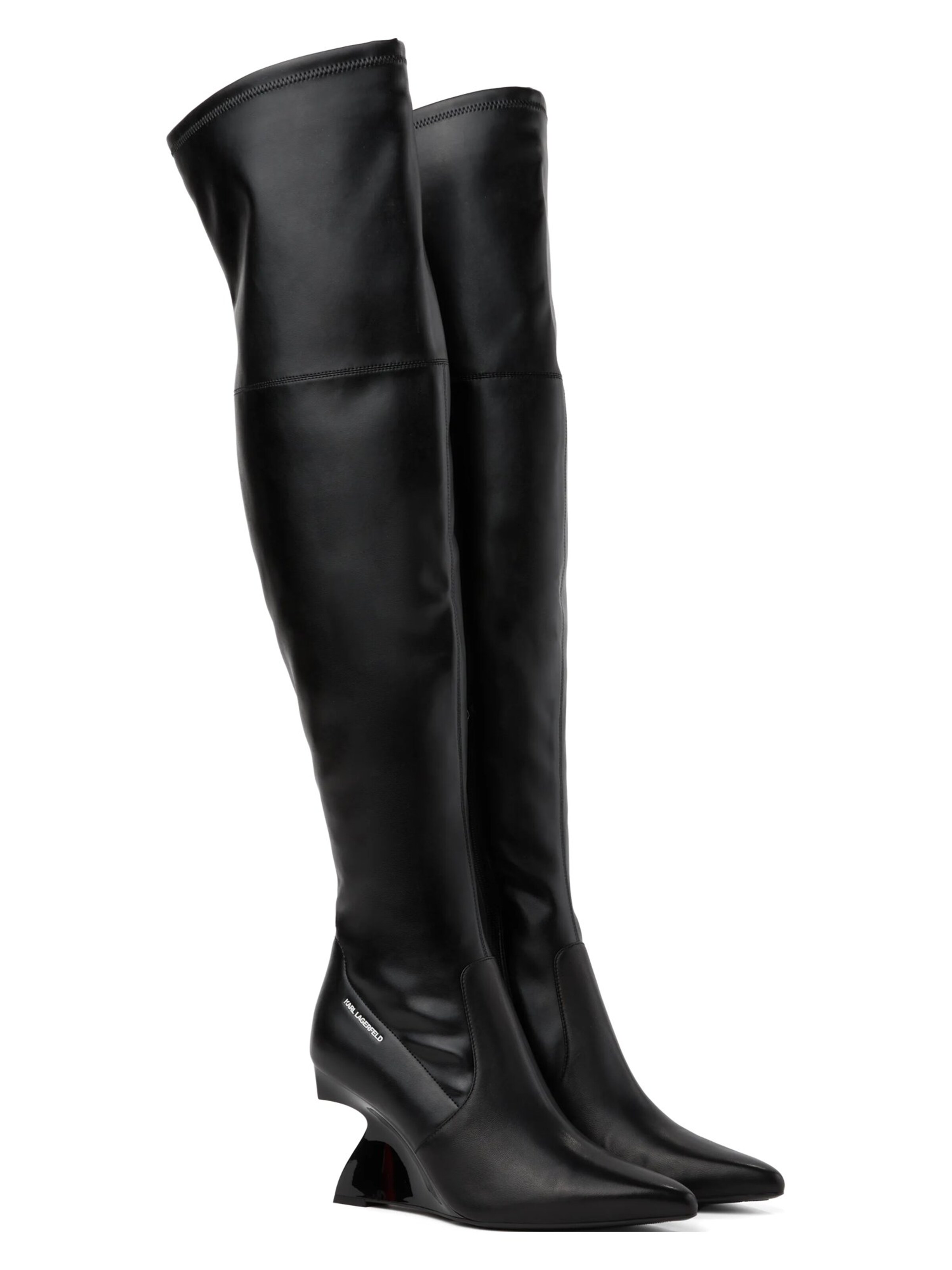 Karl Lagerfeld Overknees 'Waverly' in Black