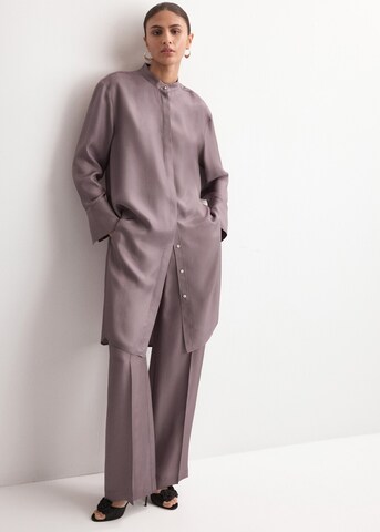 MANGO Regular Pleat-Front Pants 'Mina-A' in Pink