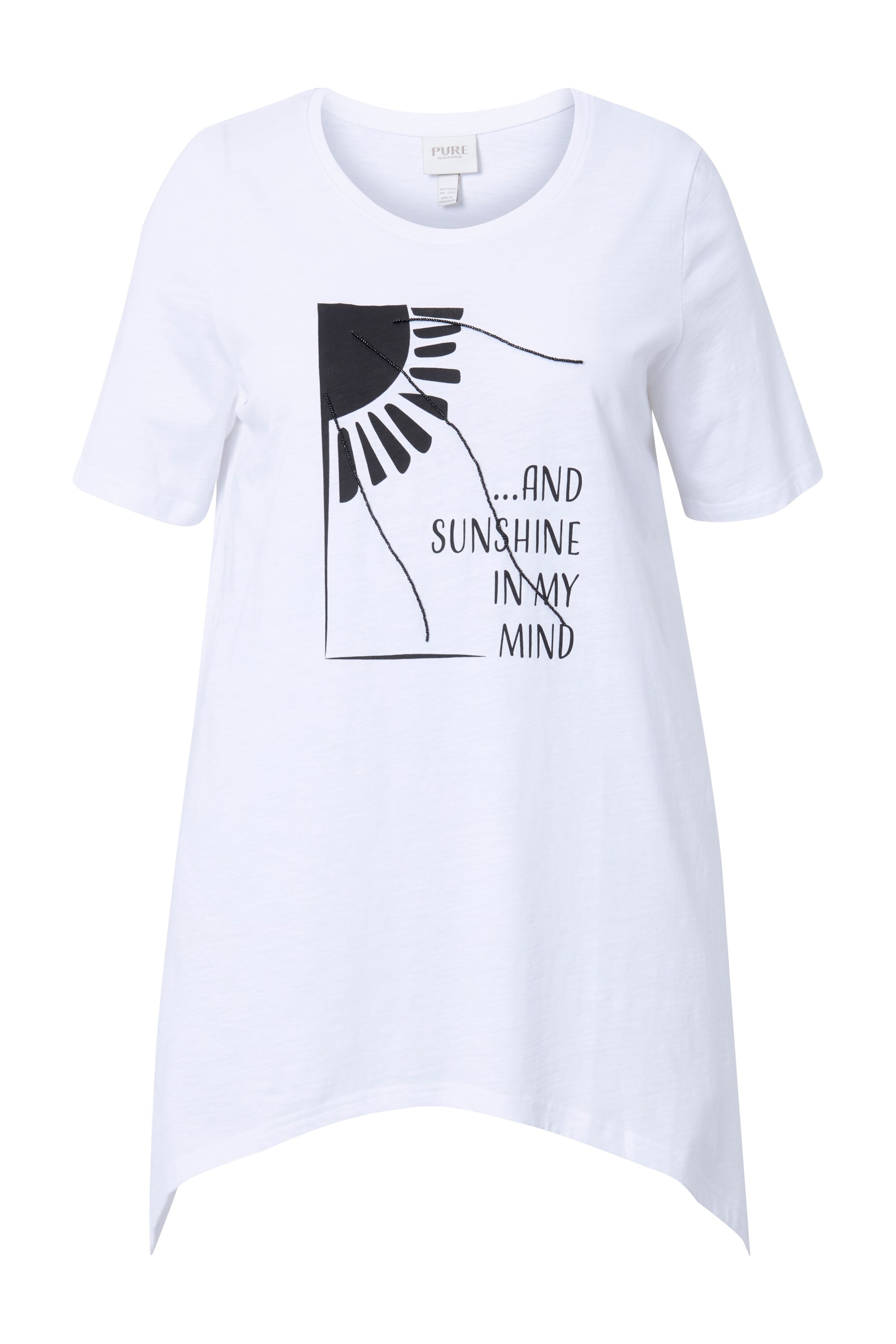 Ulla Popken Shirt in Wit: voorkant